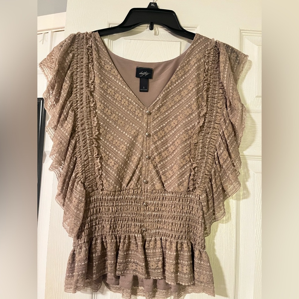 Buckle blouse top